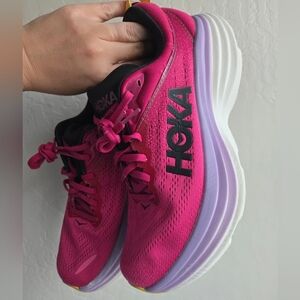 Hoka One Bondi 8 Women's 9.5 Pink Running Sneaker